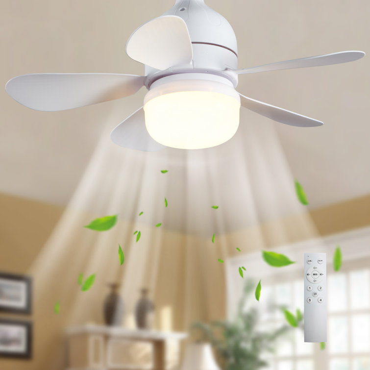 Wrought Studio 15.75'' 5 Blade Led Socket Fan Light,Stepless Dimming